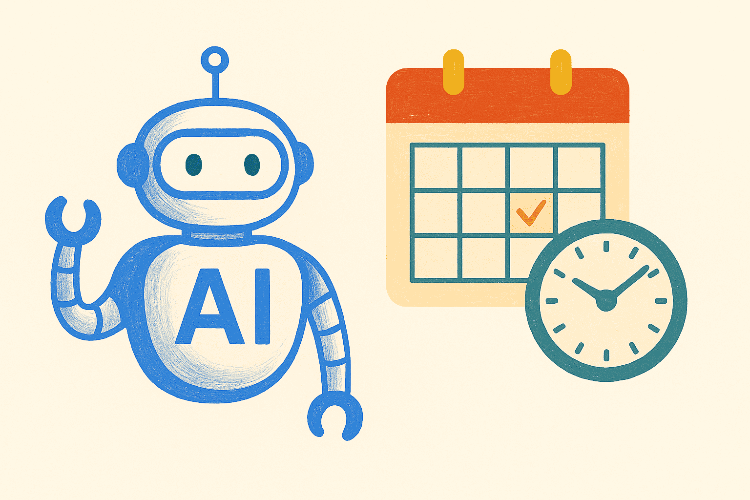 Ilustración de la sección Horario de Build with AI Ecuador